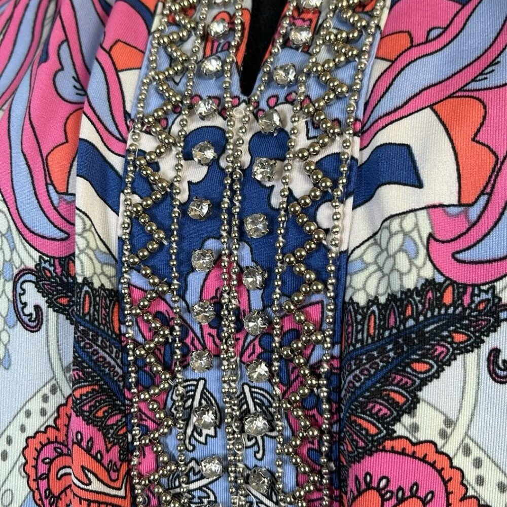 Inc Halter Style 1X Dress Retro Mod‎ GoGo Vibe Wedding Guest Vacation Resort MCM - Picture 6 of 7